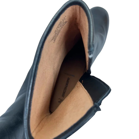 Johnston & Murphy Charlotte Bit Bootie Size 8.5 Leather Boot Heel Preppy Square - Picture 7 of 10